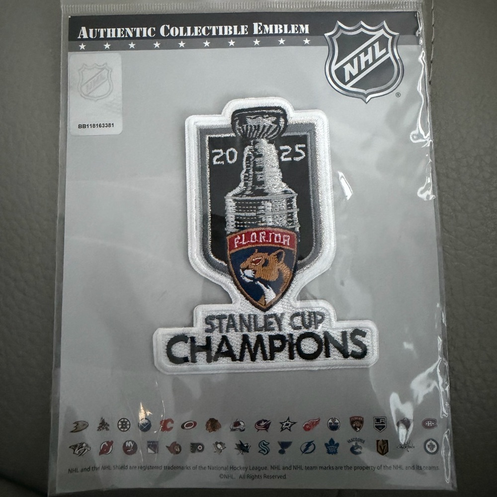NHL Florida Panthers 2025 Stanley cup national championship patch